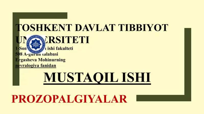 Atipik prozopalgiyalar