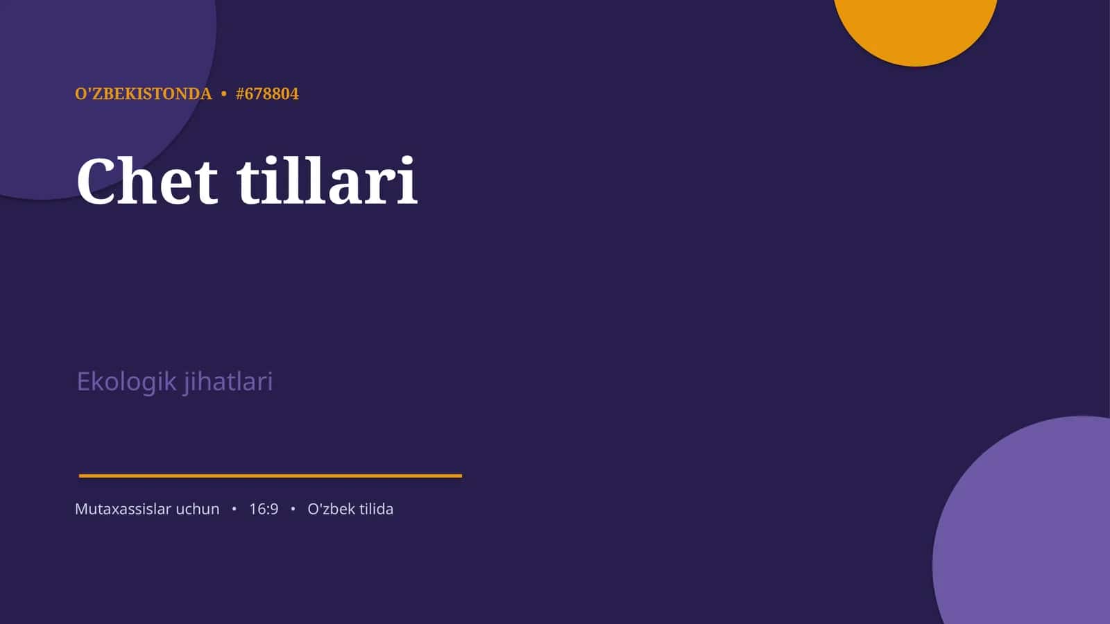 Chet tillari Ekologik jihatlari