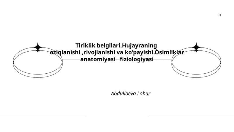 Tiriklik belgilari va ularning biologik ahamiyati