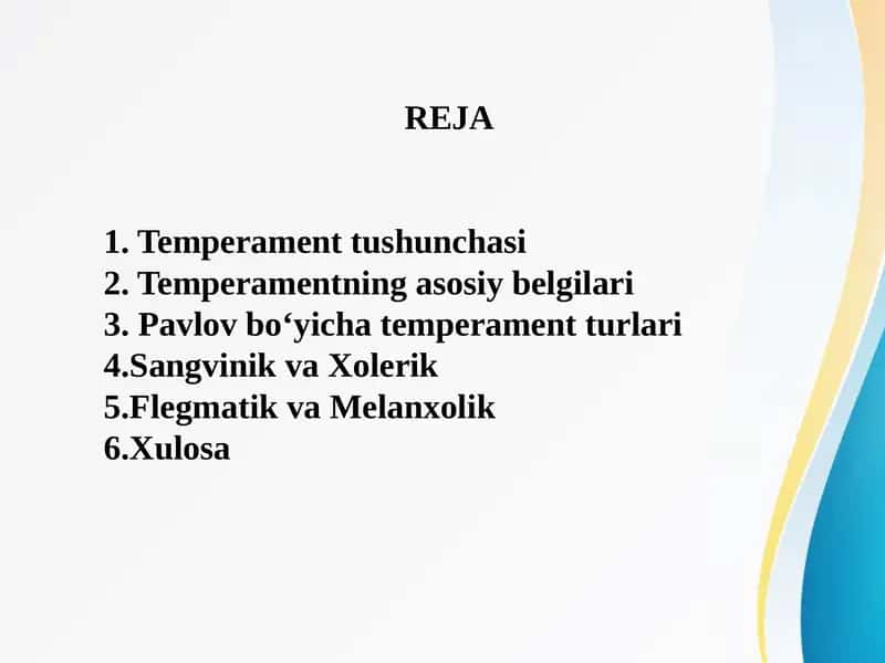 Temperament tushunchasi