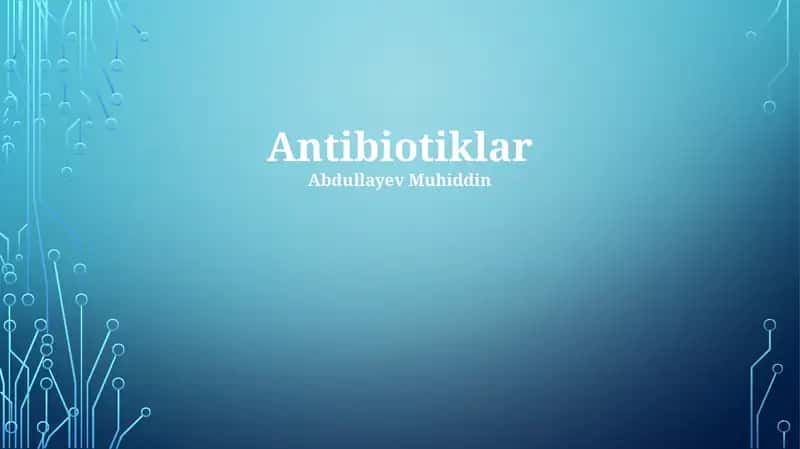Antibiotiklar
