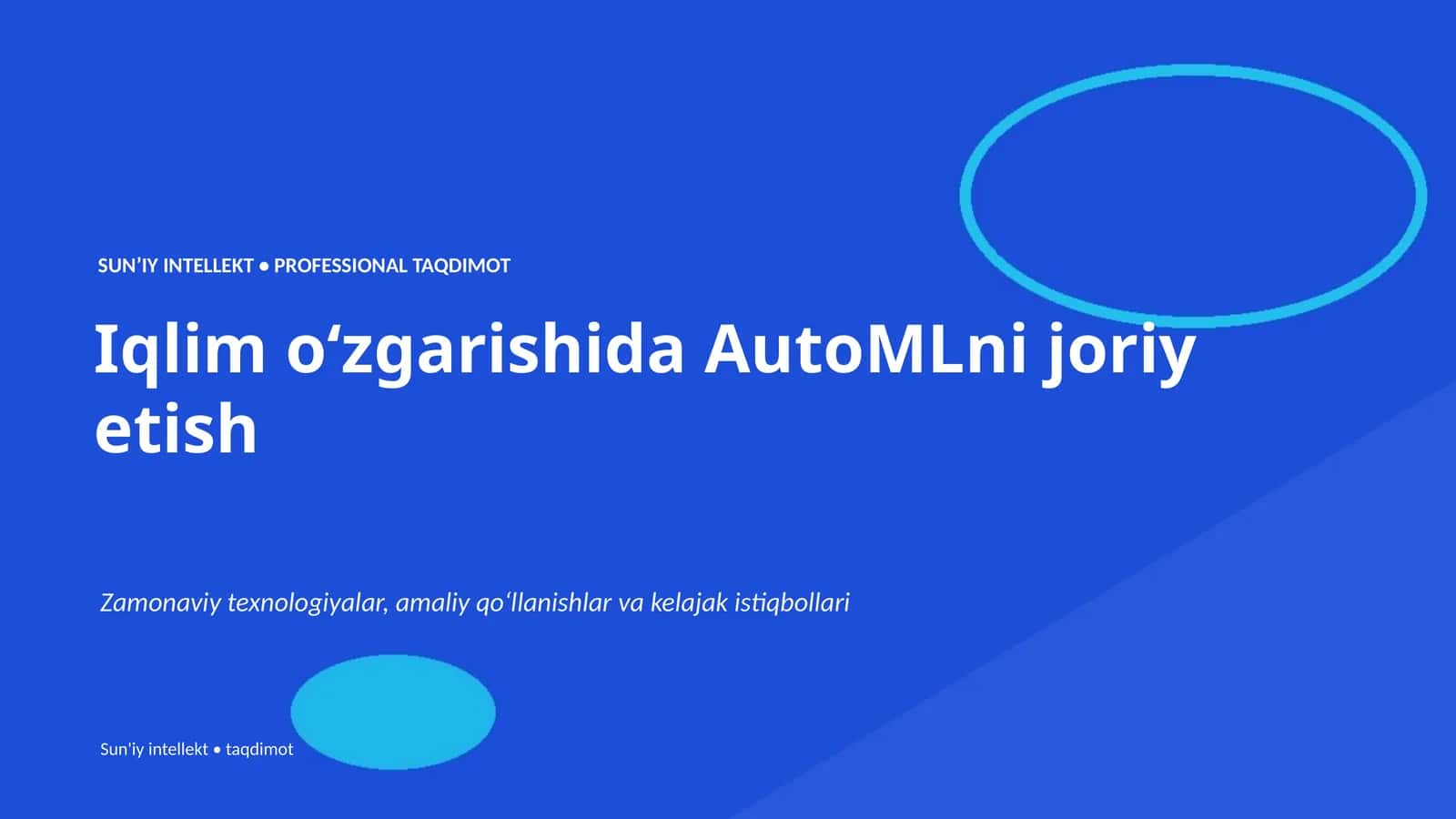 SUNʼIY INTELLEKT • PROFESSIONAL TAQDIMOT