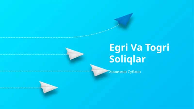 Egri Va Togri Soliqlar