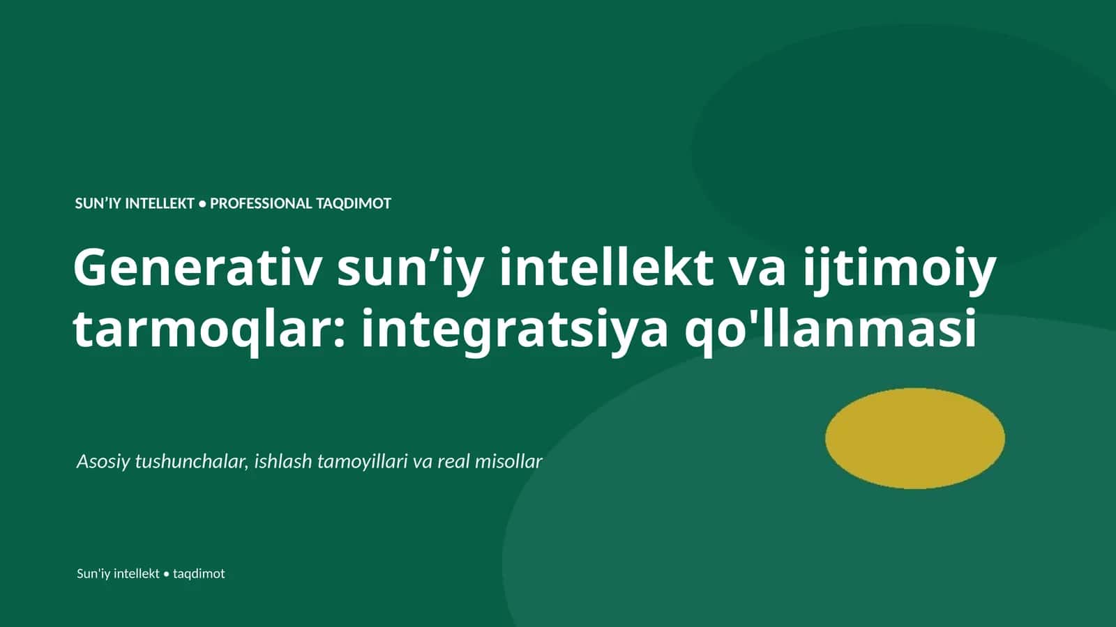 Generativ sunʼiy intellekt va ijtimoiy tarmoqlar: integratsiya qo'llanmasi