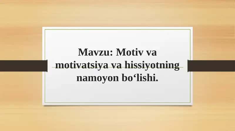 Motivatsiya