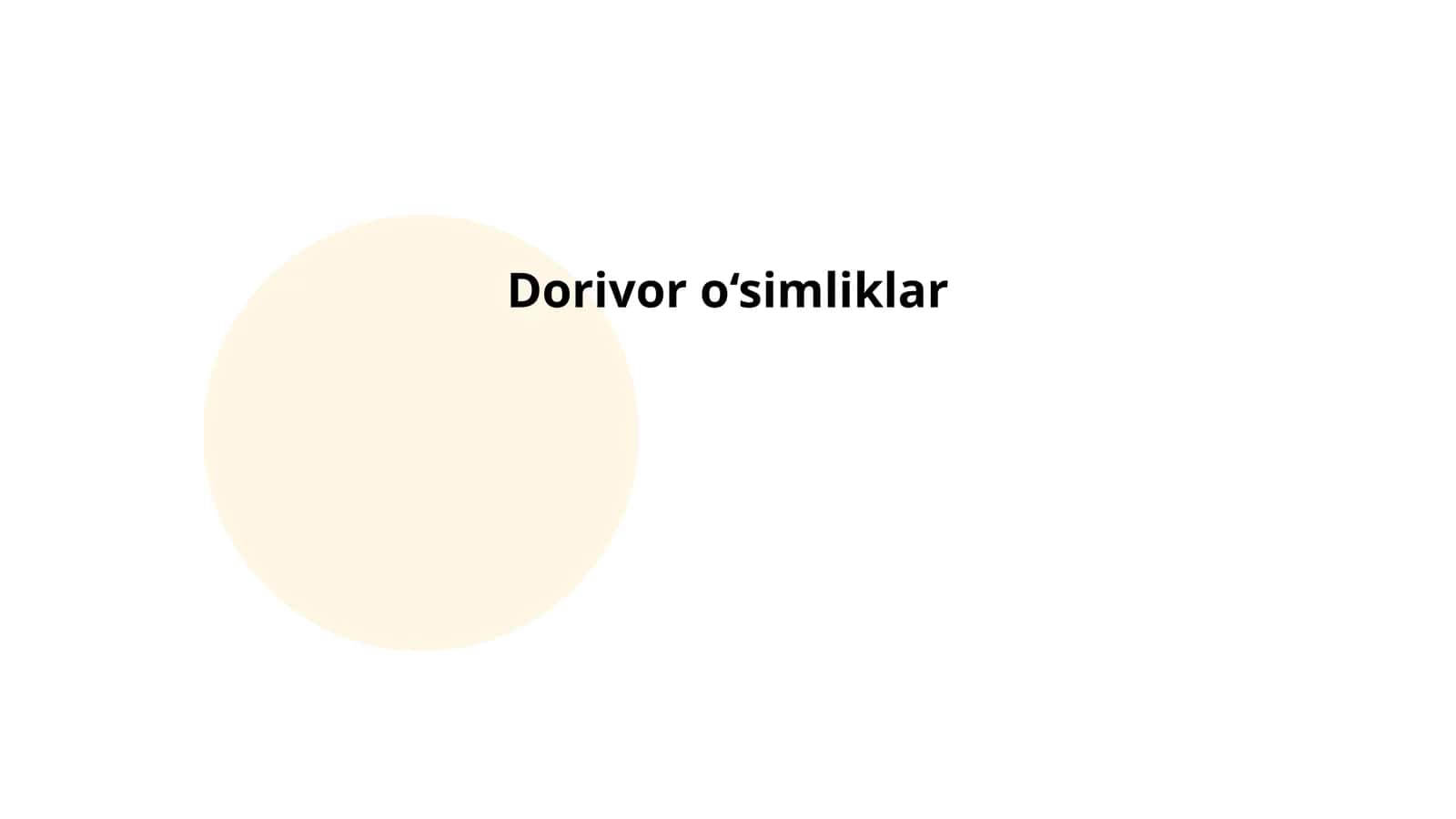 Dorivor o‘simliklar
