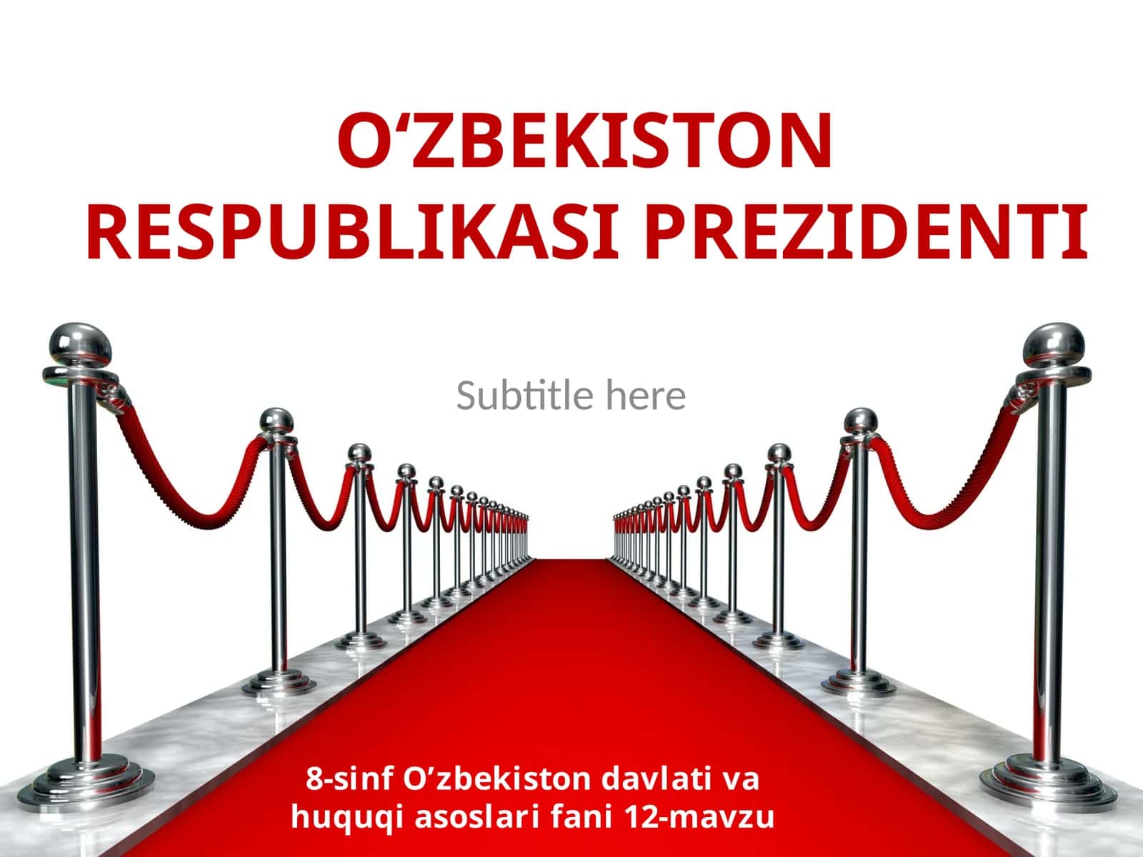 8-sinf O'zbekiston davlati va huquq asoslari fanidan 12-mavzu