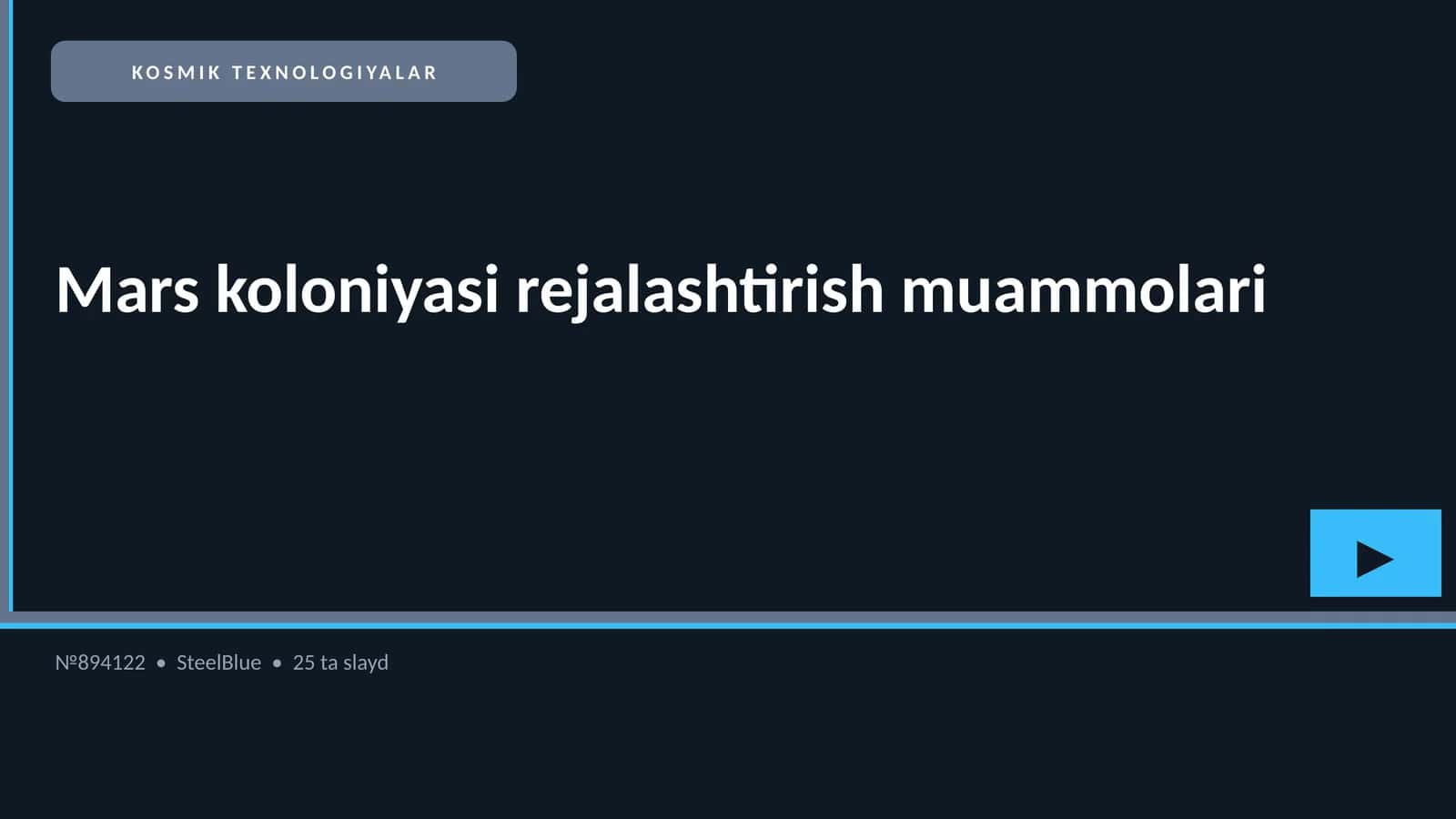 Mars koloniyasi rejalashtirish muammolari