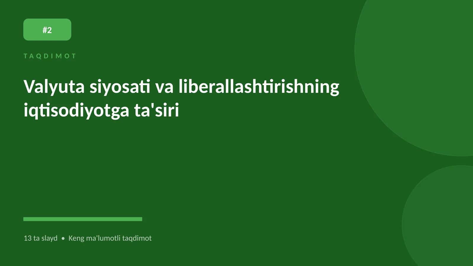 Valyuta siyosati va liberallashtirishning iqtisodiyotga ta'siri