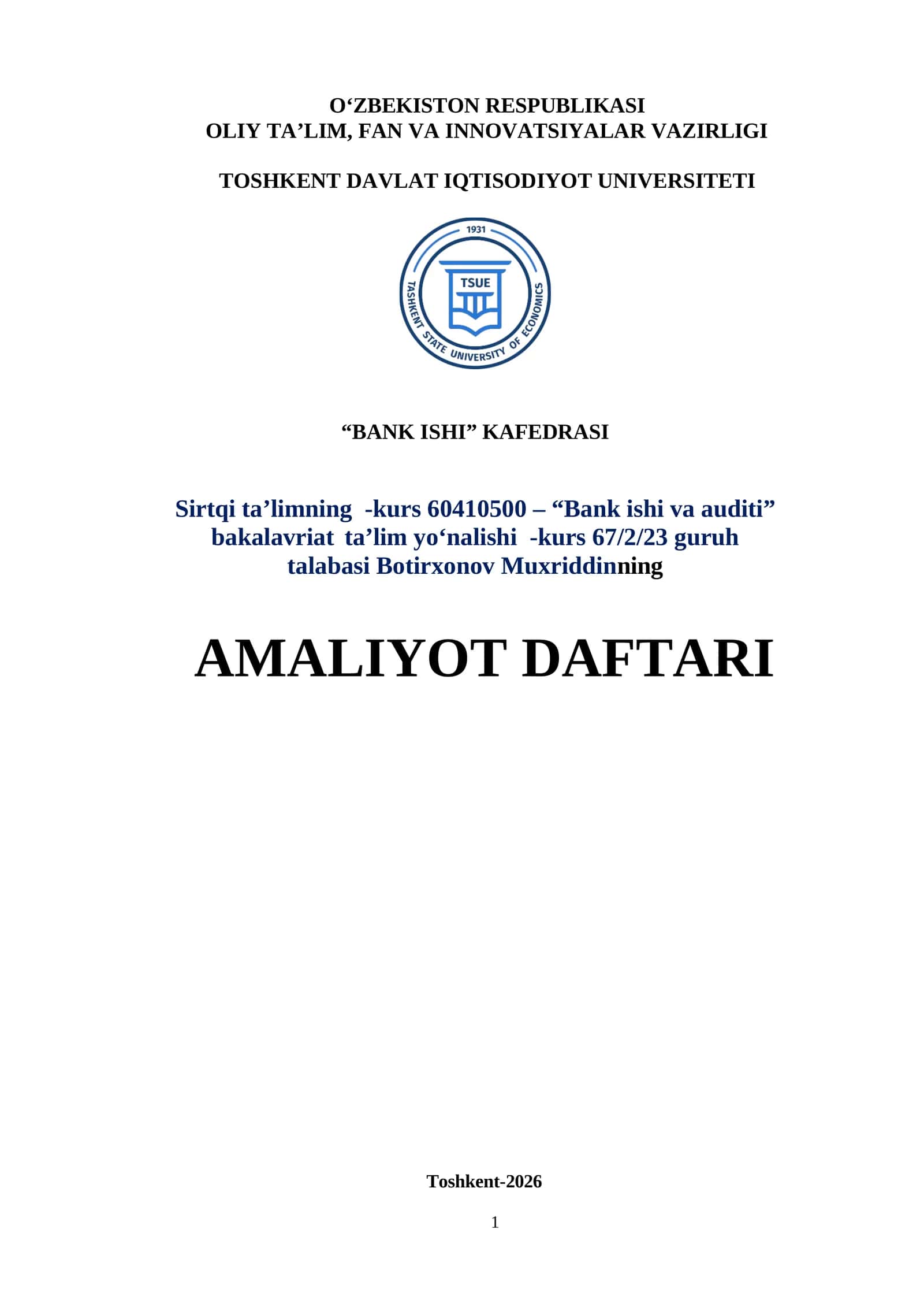 “Xalq banki” AJ Jizzax viloyati Arnasoy tumani filiali.