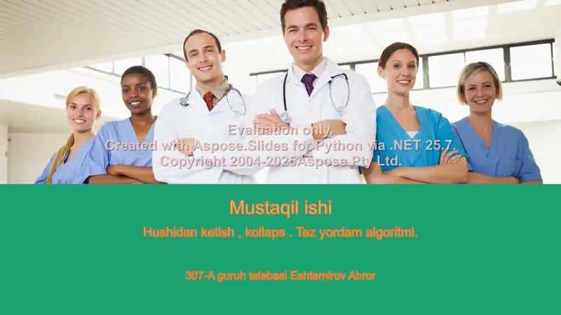 Hushidan ketish, kollaps - Tez yordam algoritmi