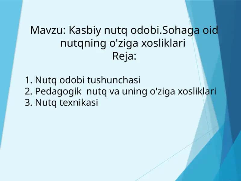 Nutq odobi tushunchasi