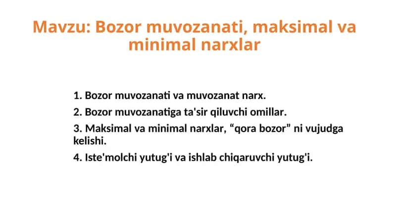Bozor muvozanati