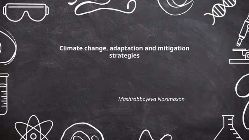 Climate change, adaptation and mitigation strategies