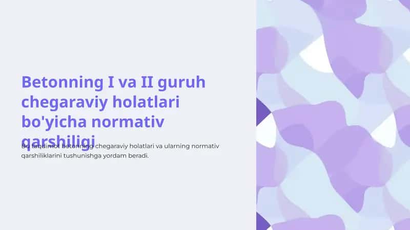Betonning I va II guruh chegaraviy holatlari bo'yicha normativ qarshiligi