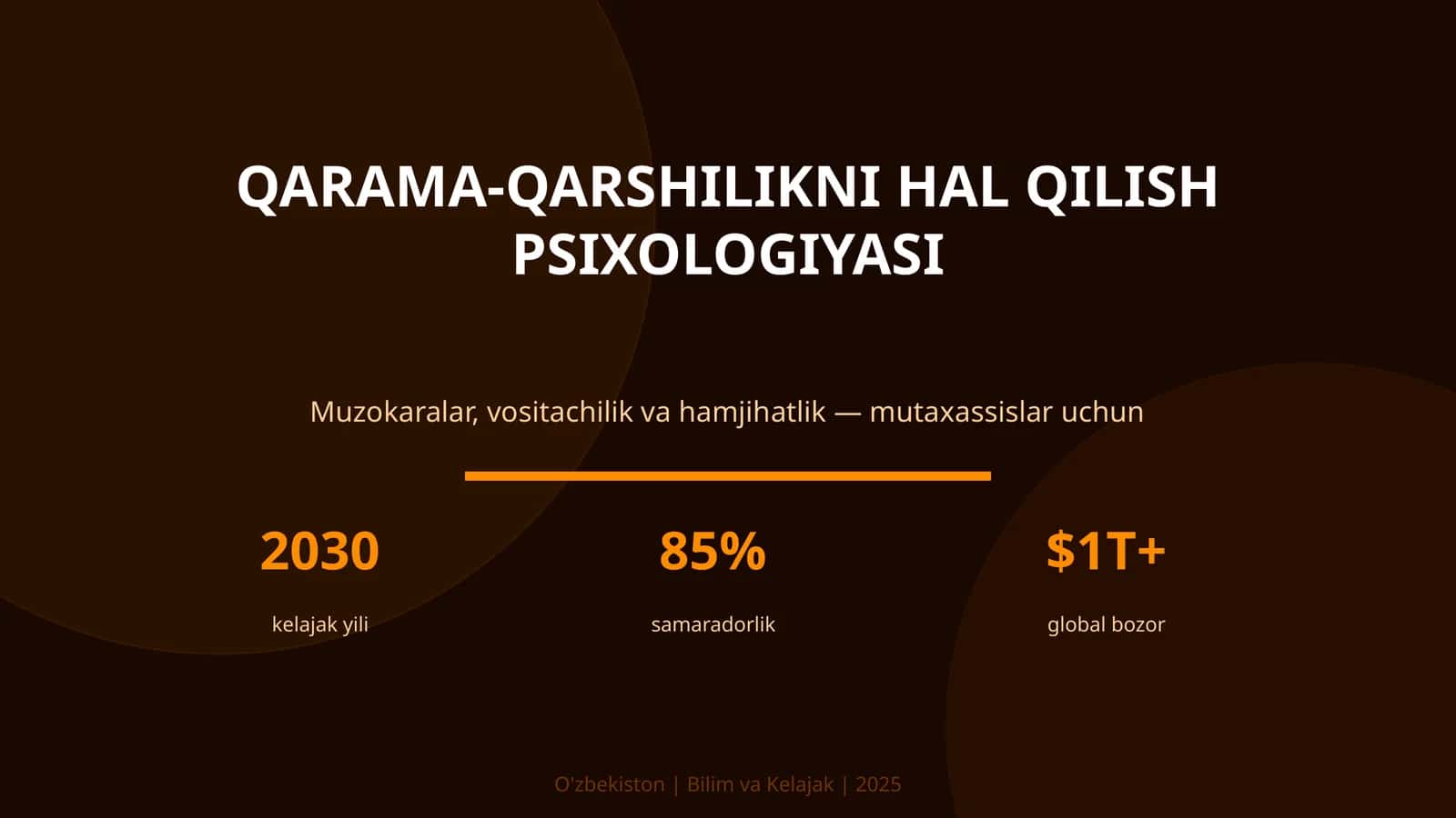 QARAMA-QARSHILIKNI HAL QILISH PSIXOLOGIYASI