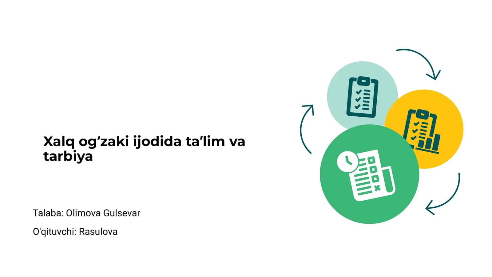 Xalq ogʻzaki ijodida taʼlim va tarbiya