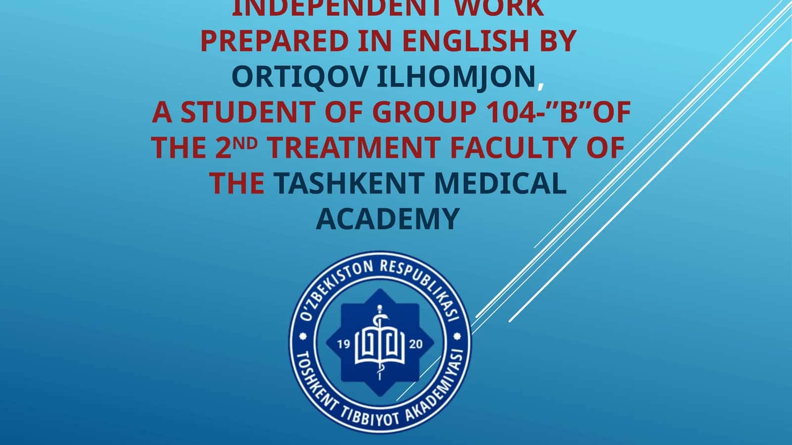 Tashkent medical academy