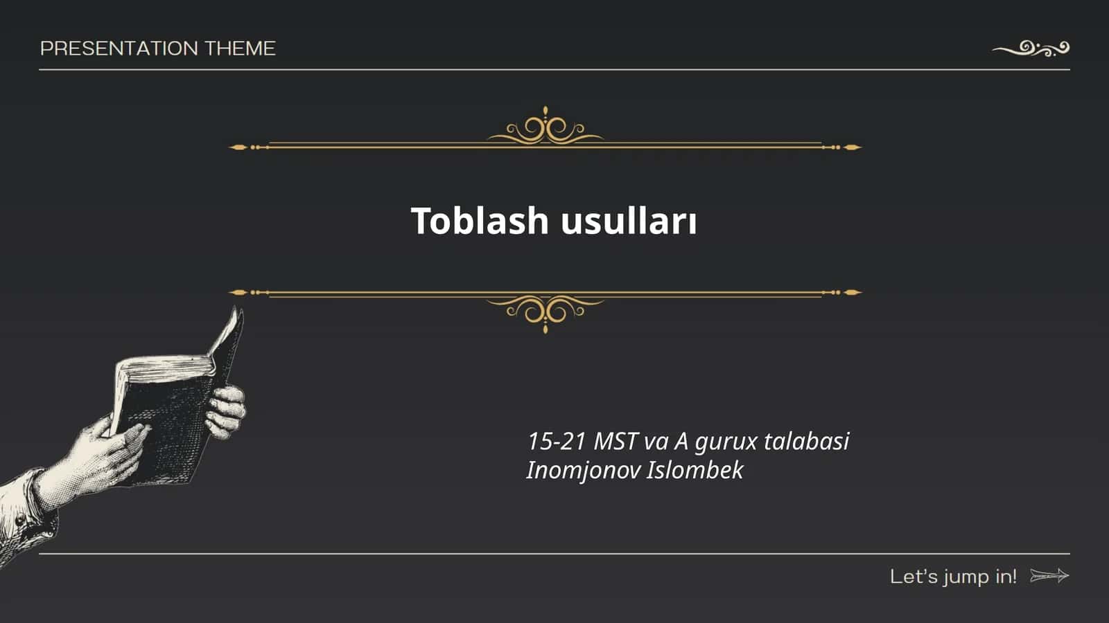 Toblash usulları