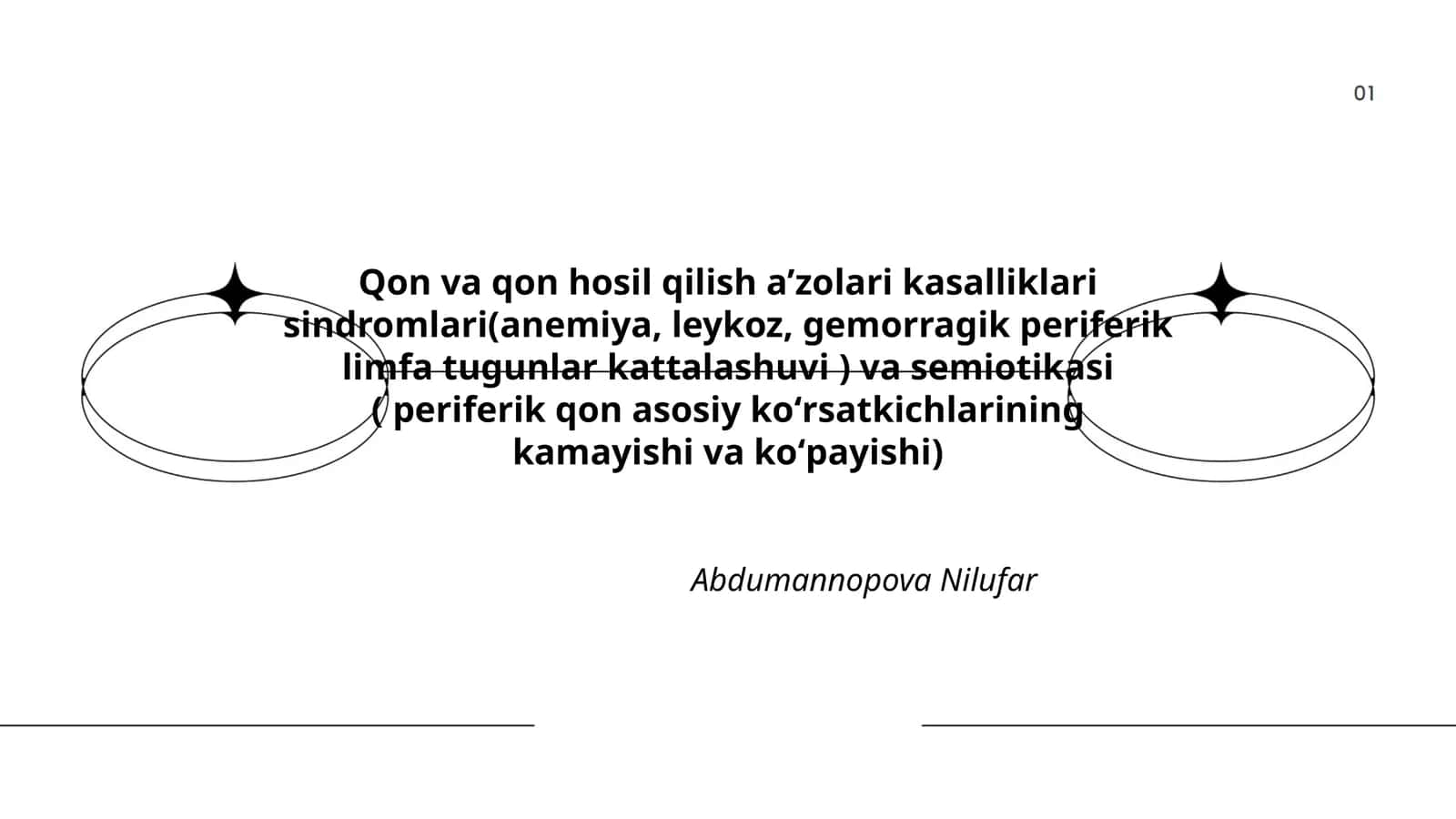 Qon va qon hosil qilish a’zolari kasalliklari sindromlari