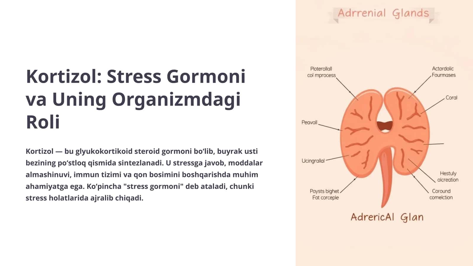 Kortizol: Stress Gormoni va Uning Organizmdagi Roli