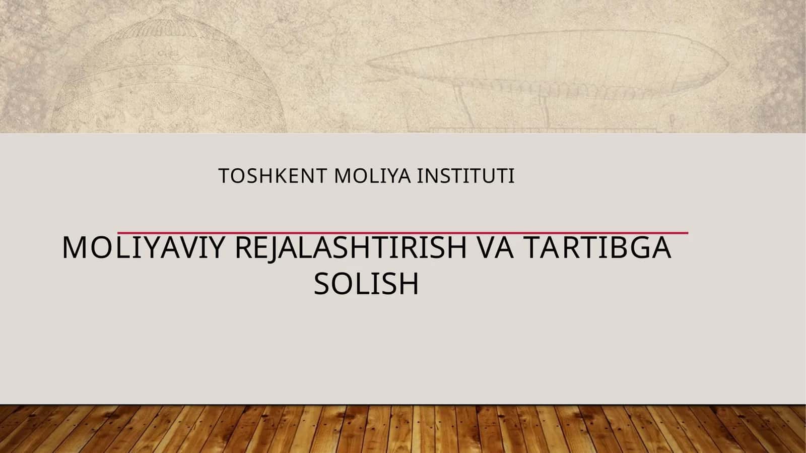 Moliyaviy rejalashtirish va tartibga solish