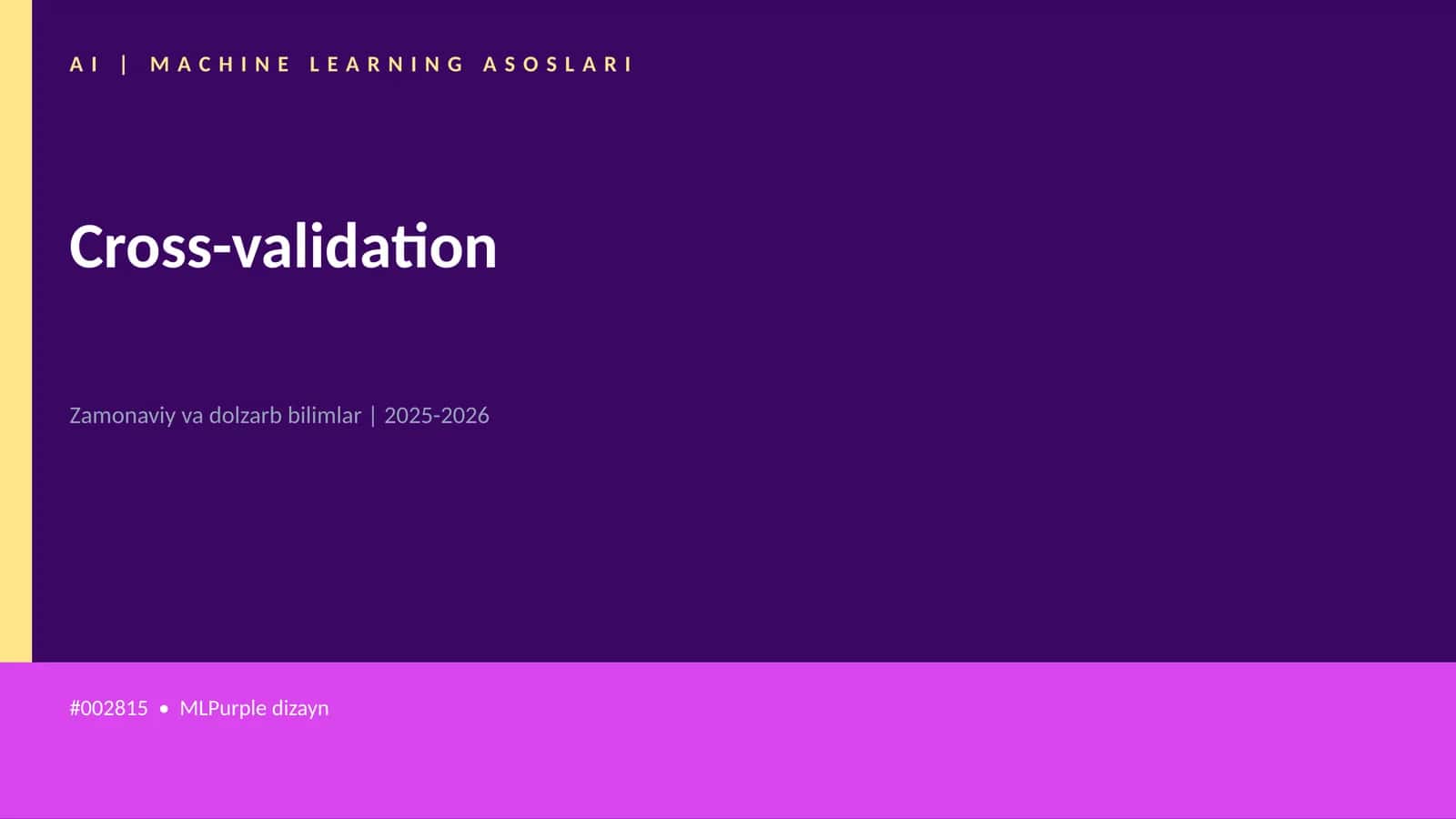 Cross-validation