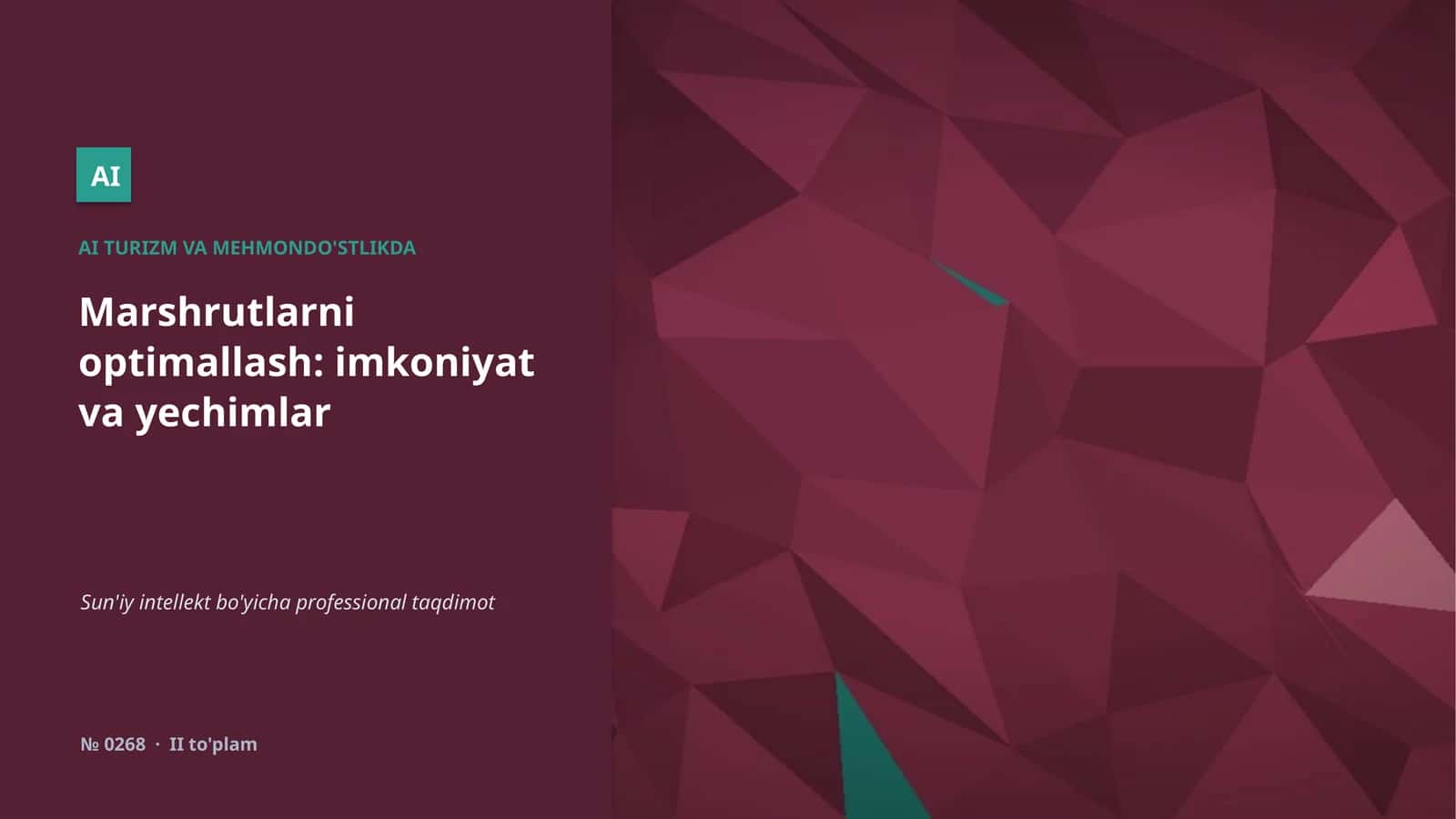 AI TURIZM VA MEHMONDO'STLIKDA