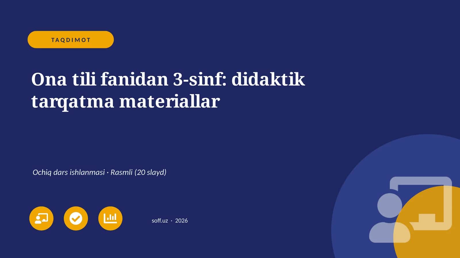Ona tili fanidan 3-sinf: didaktik tarqatma materiallar
