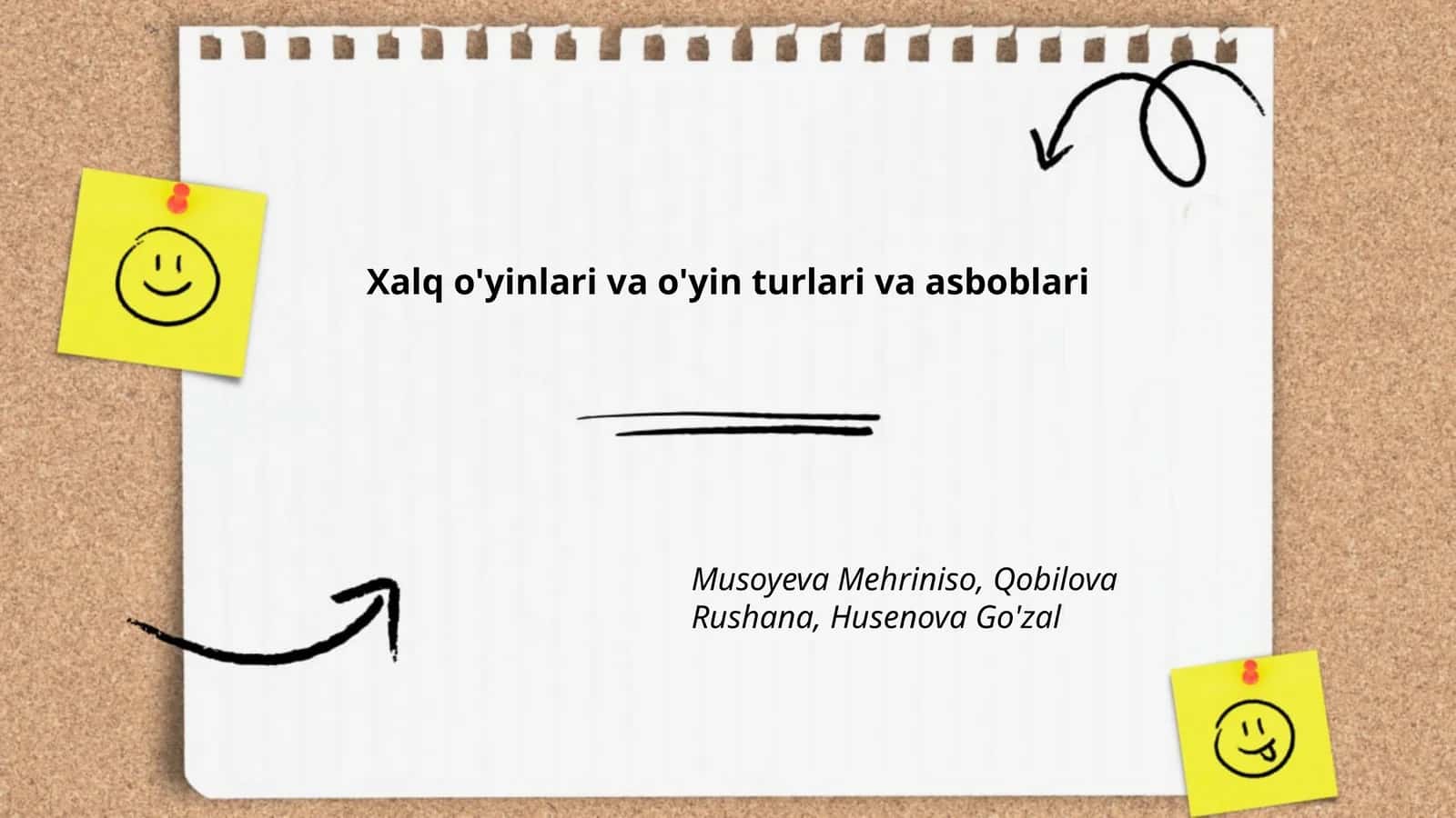 Xalq o'yinlari va o'yin turlari va asboblari