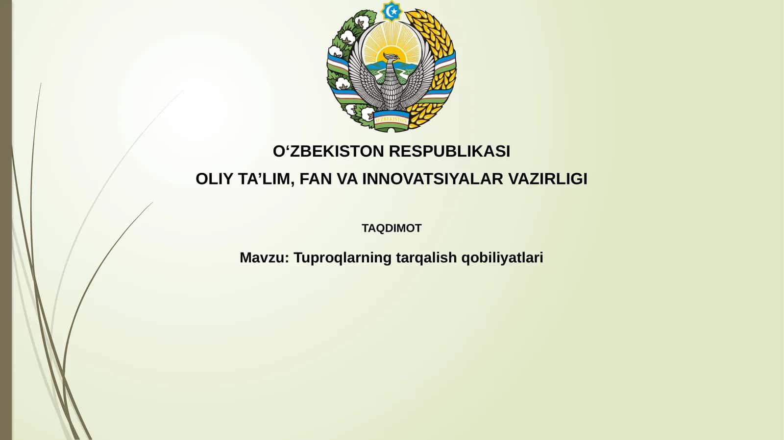 Tuproqlarning tarqalish qobiliyatlari