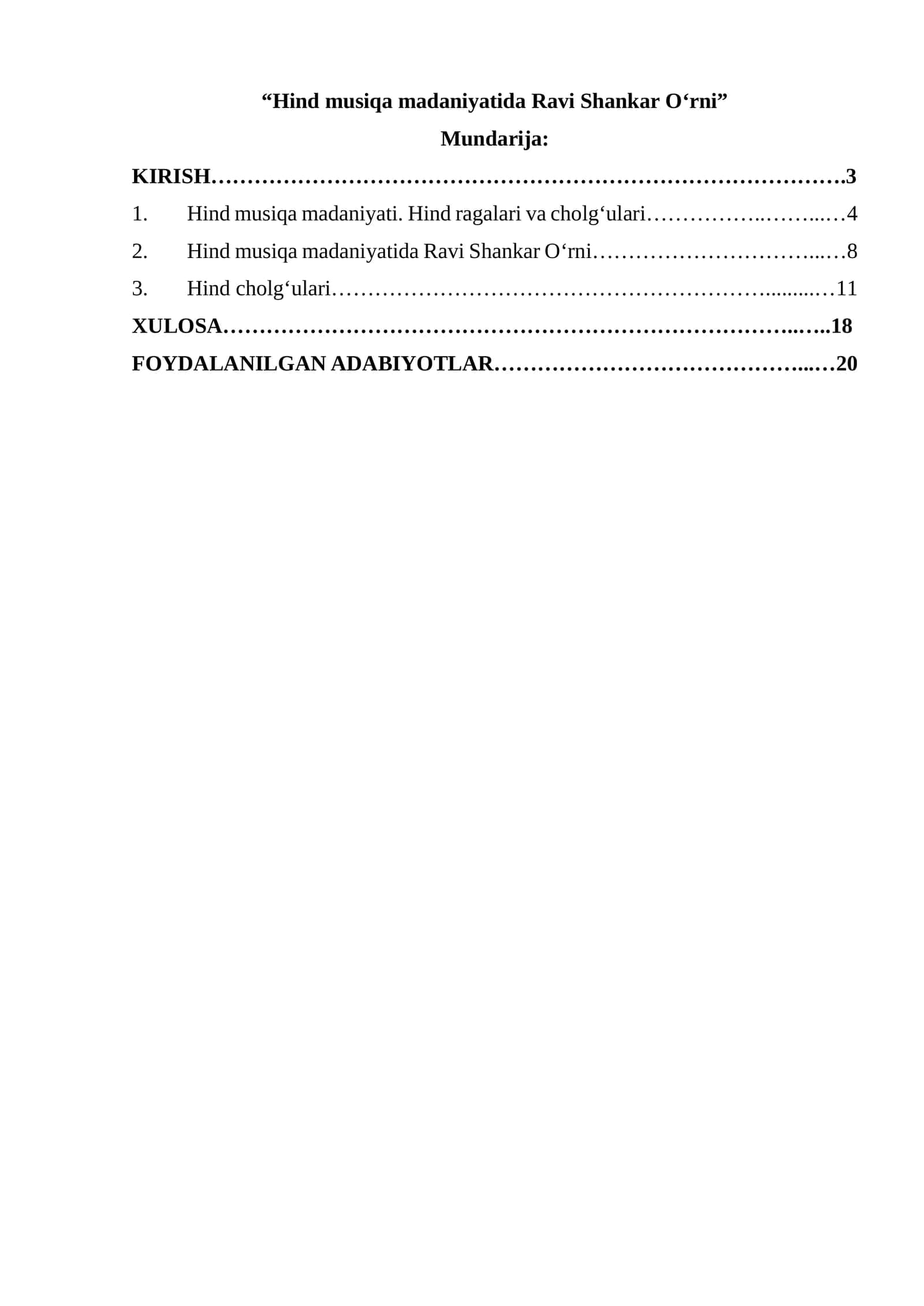 Hind musiqa madaniyatida Ravi Shankar Oʻrni