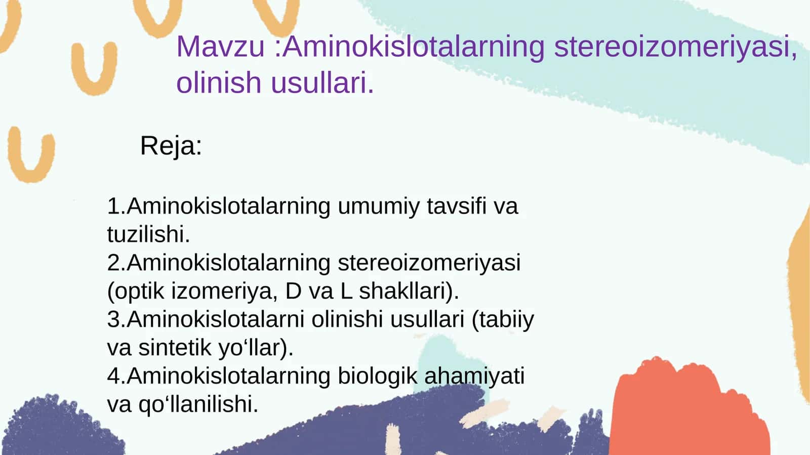 Aminоkislоtаlаrning stеrеоizоmеriyasi, оlinish usullаri