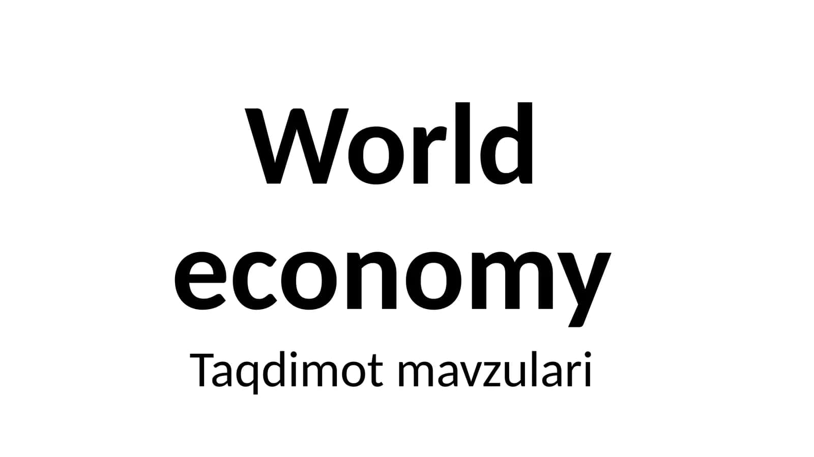 World economy