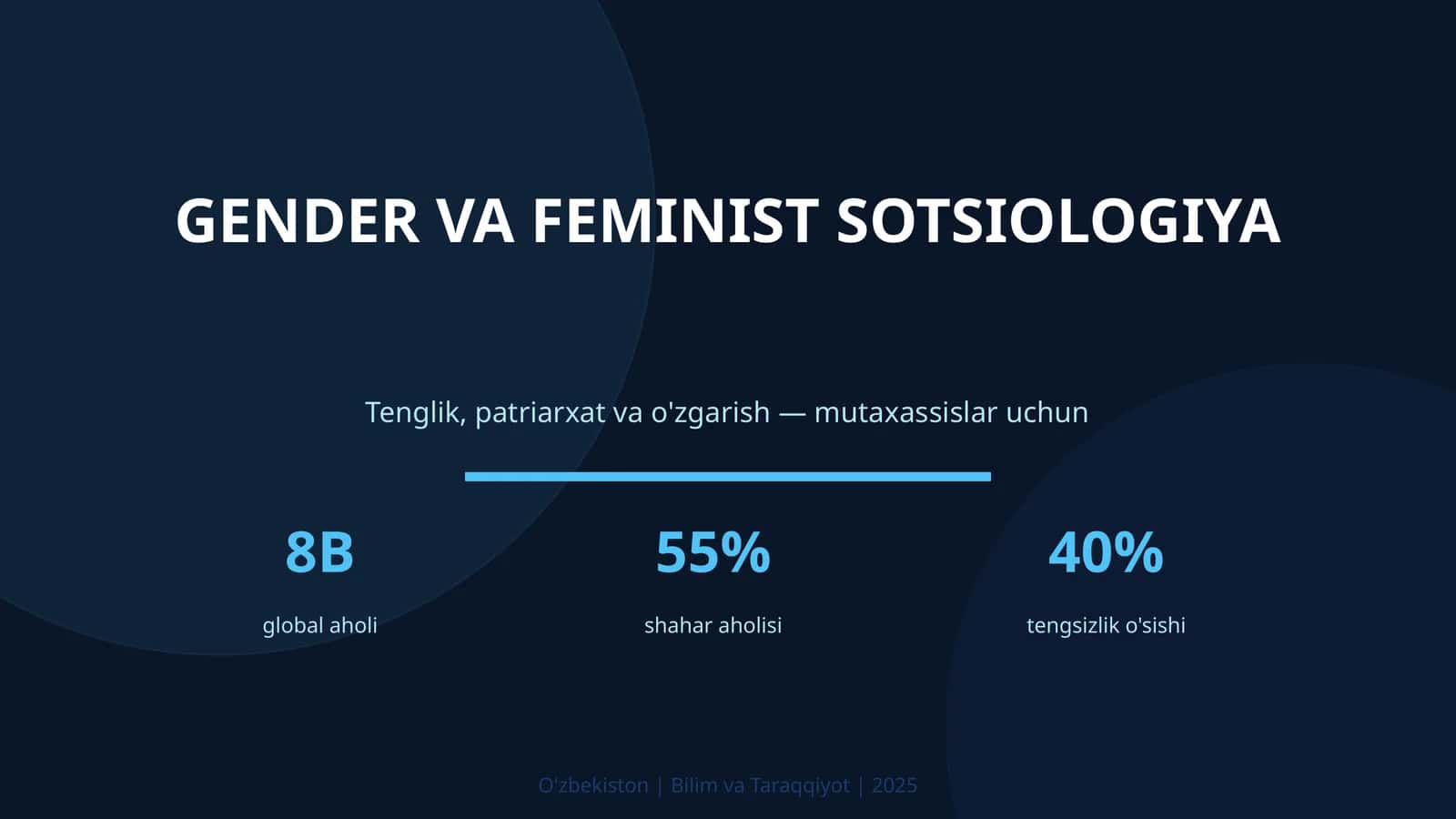 GENDER VA FEMINIST SOTSIOLOGIYA