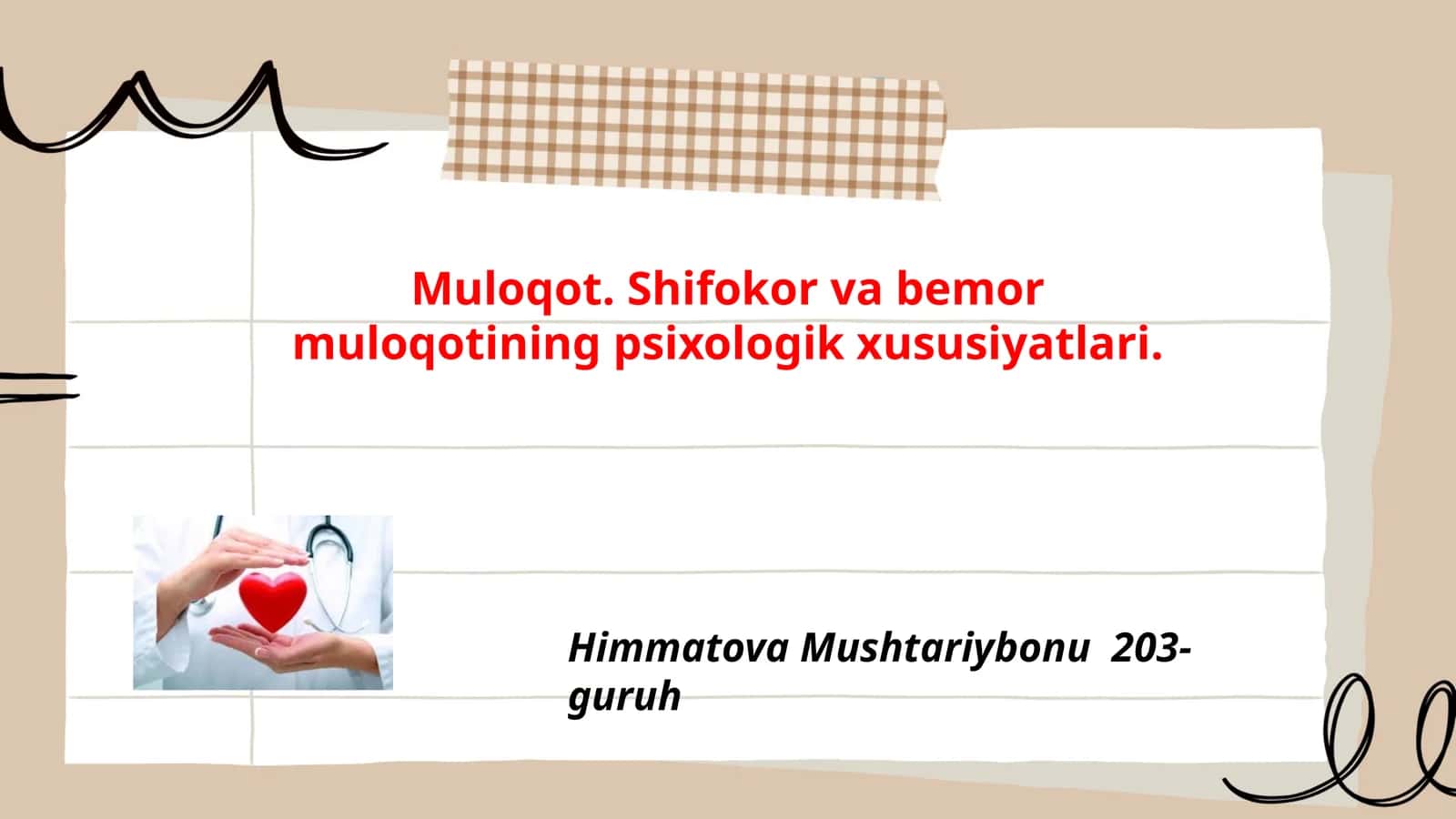 Muloqot. Shifokor va bemor muloqotining psixologik xususiyatlari