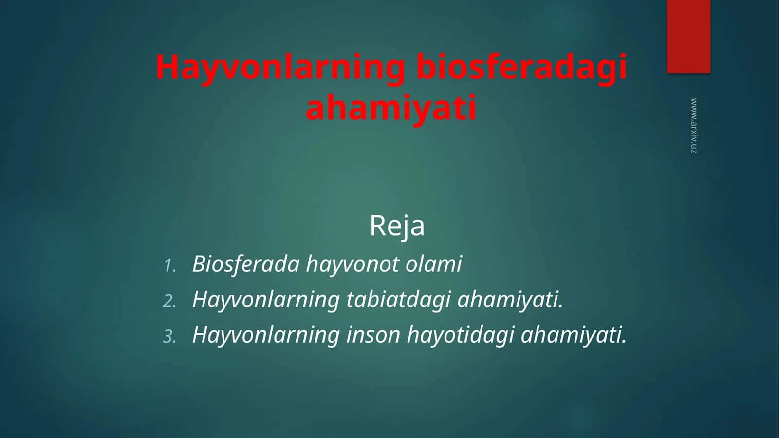 Hayvonlarning biosferadagi ahamiyati