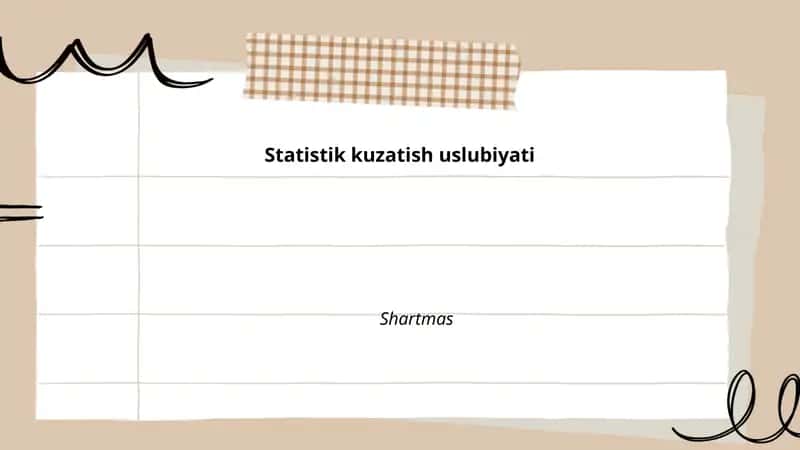 Statistik kuzatish uslubiyati