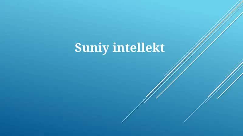 Sun'iy intellekt