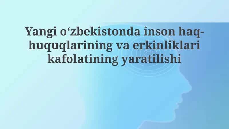 Yangi O'zbekistonda inson huquqlari kafolatlari