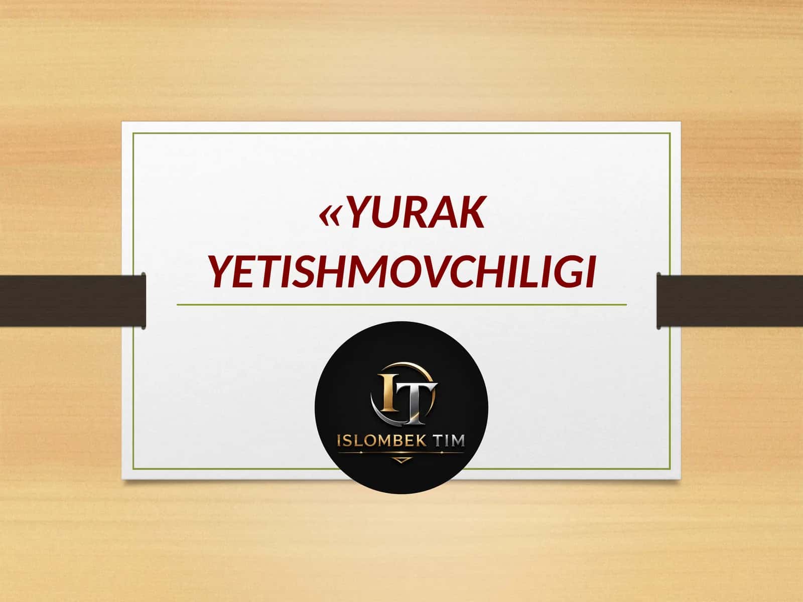YURAK YETISHMOVCHILIGI