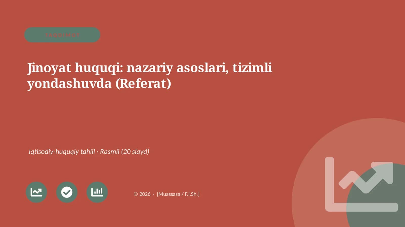 Jinoyat huquqi: nazariy asoslari, tizimli yondashuvda (Referat)