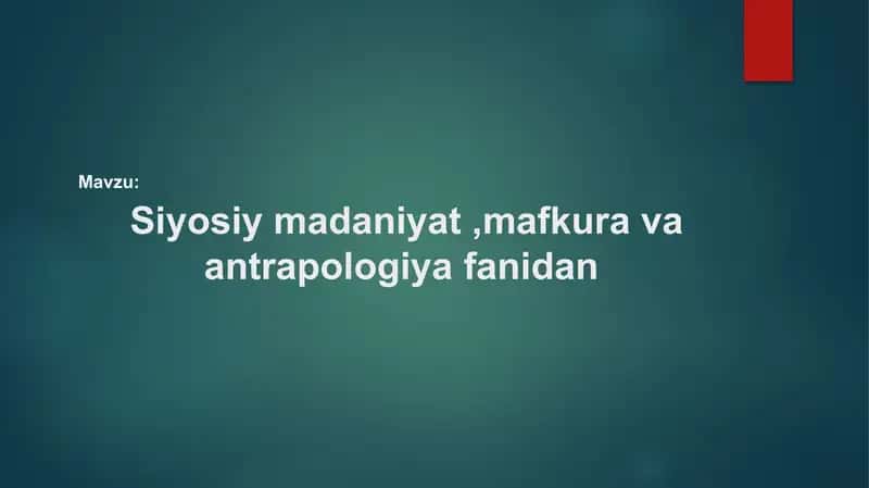 Siyosiy madaniyat konsepsiyalari