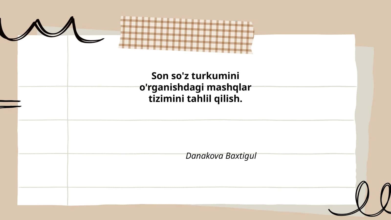 So'z turkumini o'rganishdagi mashqlar tizimini tahlil qilish