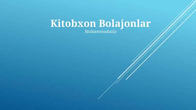 Kitobxon Bolajonlar