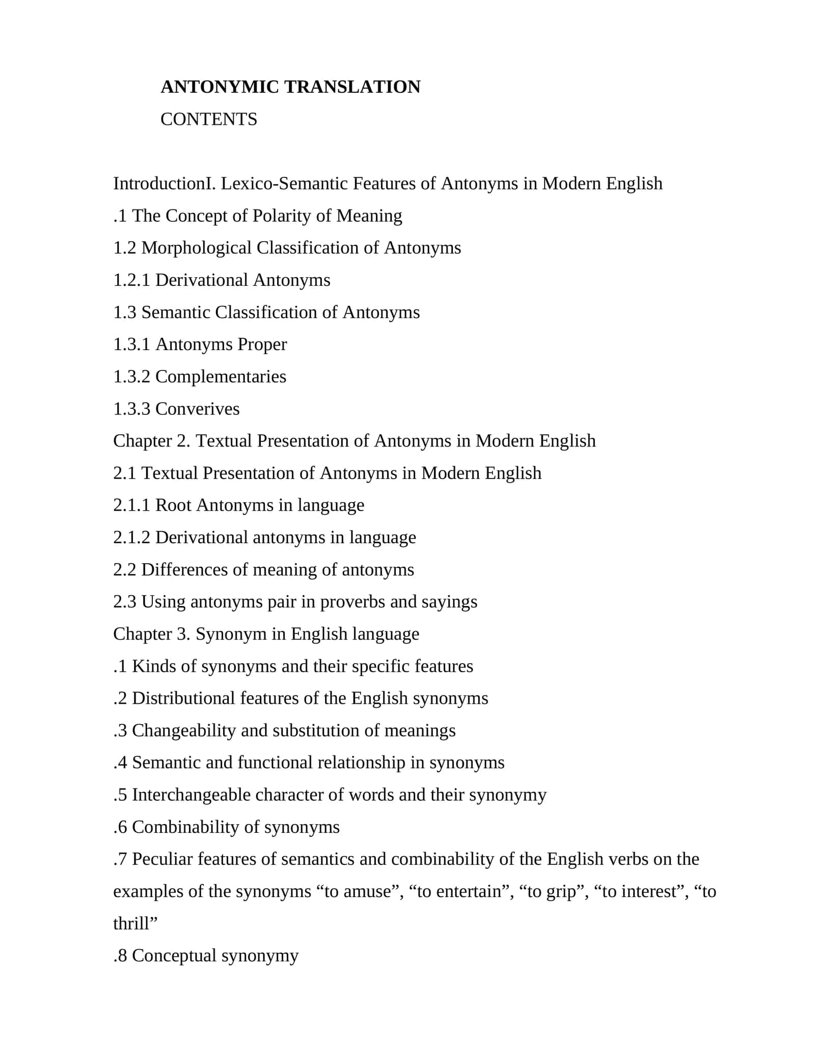Antonymic translation
