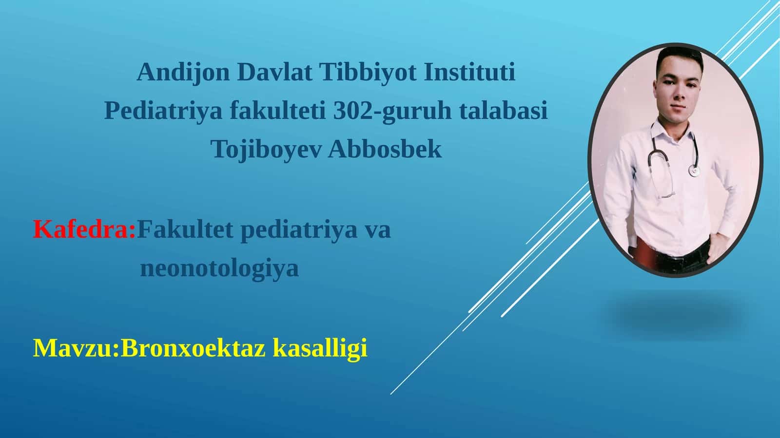 Bronxoektaz kasalligi