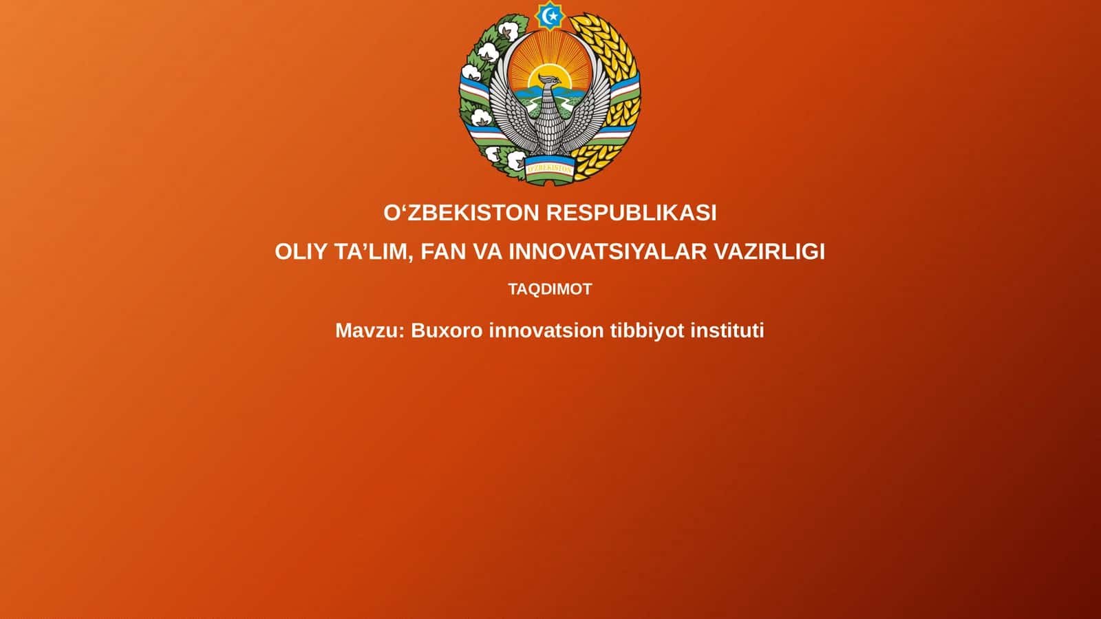 Buxoroinnovatsiontibbiyotinstituti