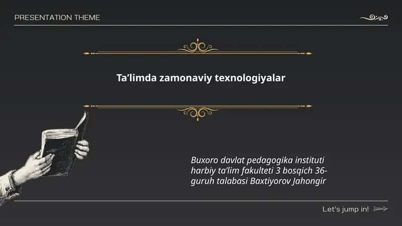 Taʼlimda zamonaviy texnologiyalar