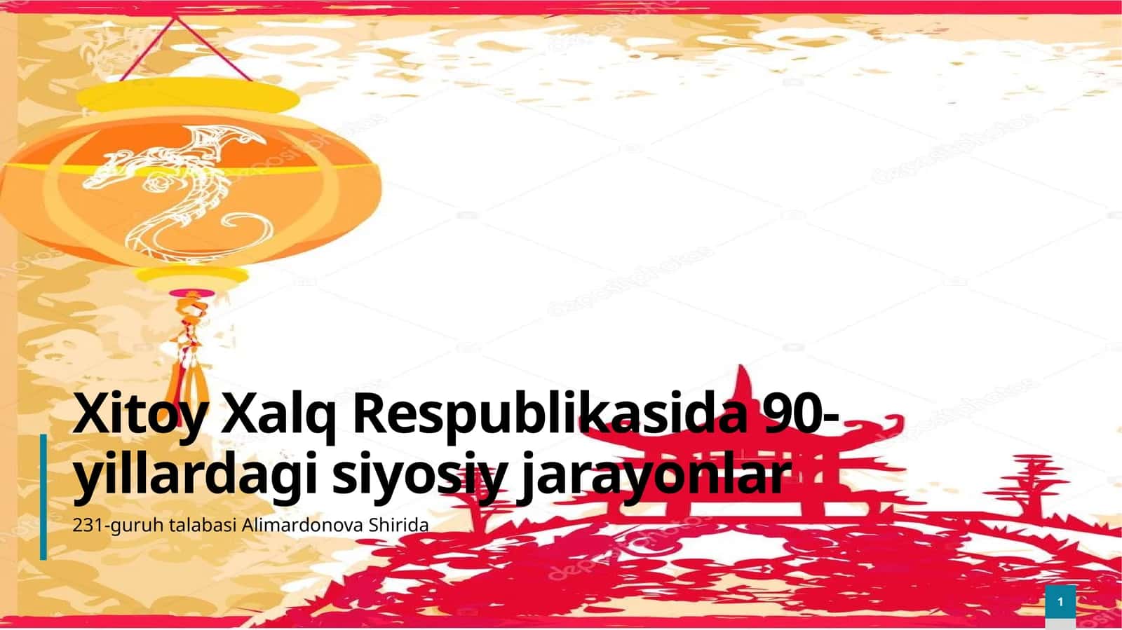 90-yillardagi siyosiy jarayonlar XitoyXalqRespublikasida